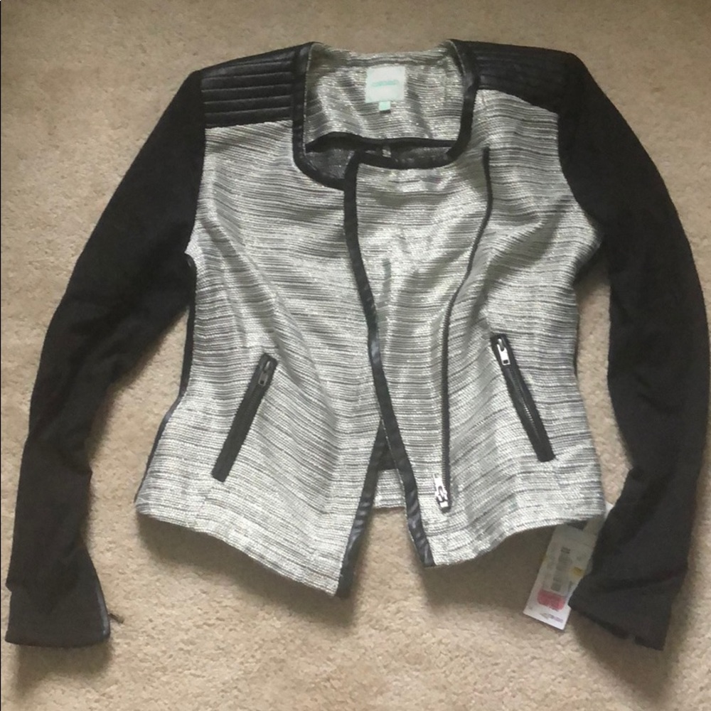 NWT silver and black modern jacket